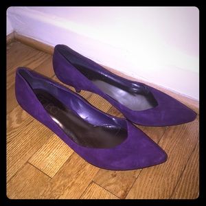 Purple kitten heel